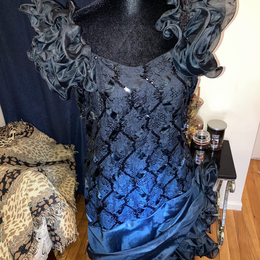 Vintage black evening cocktail dress costume Halloween